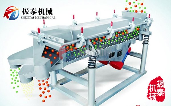 直線(xiàn)振動(dòng)篩篩分物料示意圖